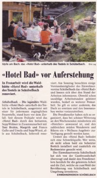 Pressebericht Ausflug des Vorstandes zum Hotel Bad